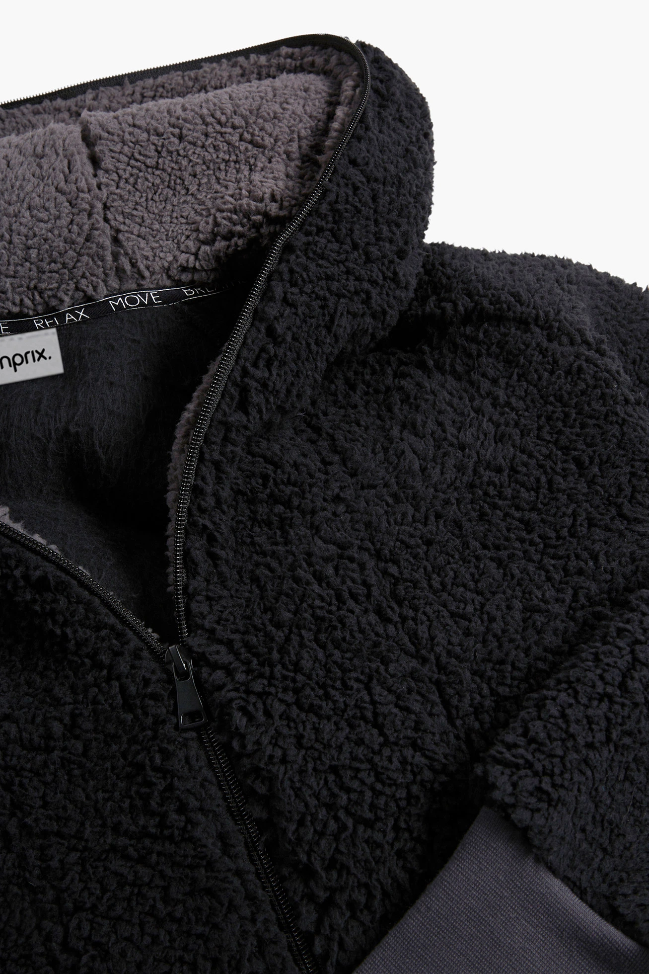 Bunda z plyšového flísu • černá • bonprix obchod