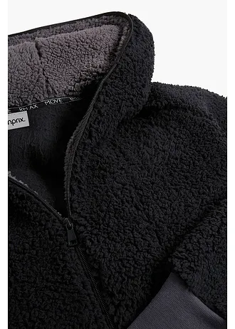 Bunda z plyšového flísu • černá • bonprix obchod