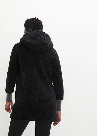 Teddy-polár szabadidőfelső • fekete • bonprix áruház