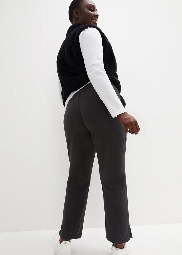 Slip-on broek met confortabele band, Kleur: zwart