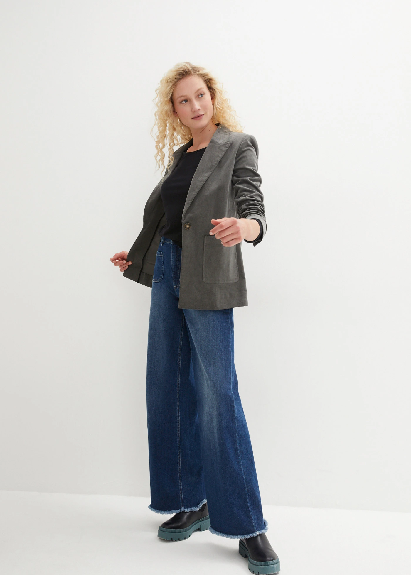 Bluză cu mâneci lungi (set/2 buc.) • negru/negru • magazin bonprix