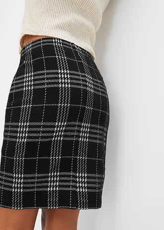Mini-jupe en tartan • noir carreaux • Boutique bonprix