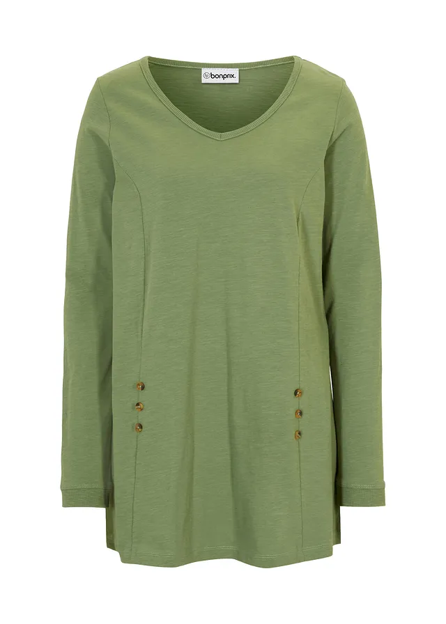 Bluză lungă din bumbac 100%