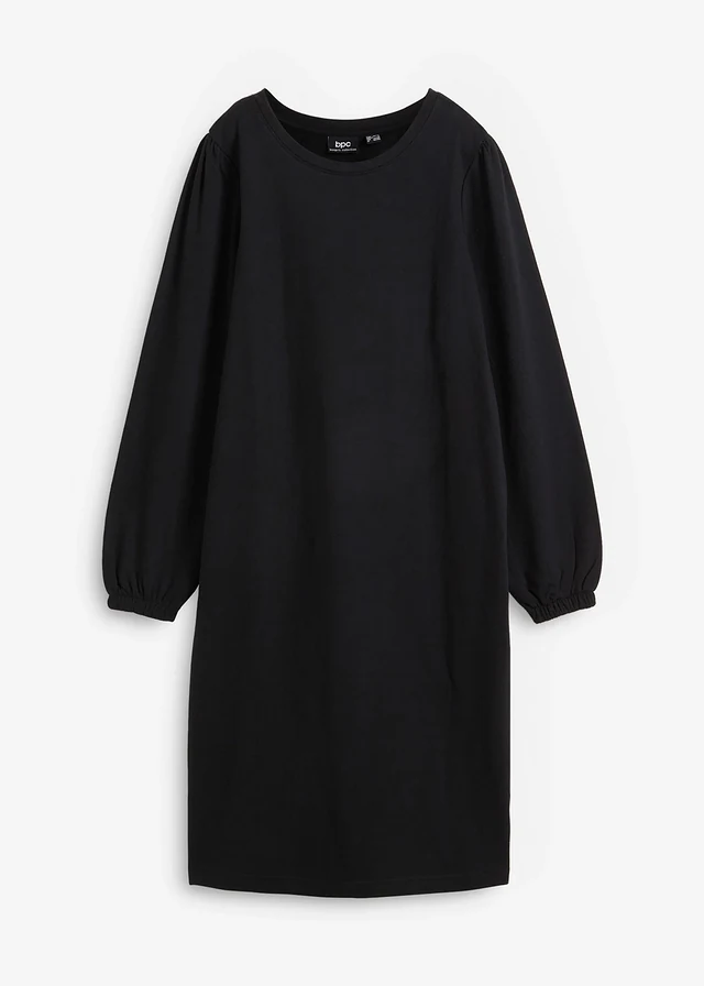 Robe en molleton avec manches ballon et fente