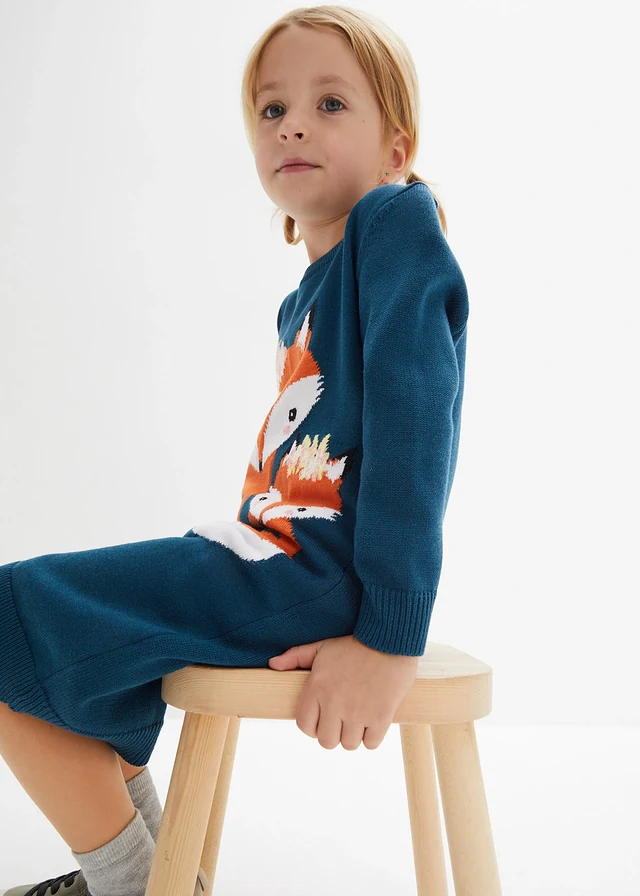 Robe en maille • pétrole • product-page.page-title-suffix