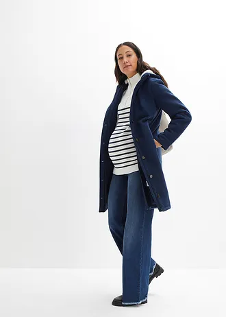 Lange zwangerschapsjas • donkerblauw • bonprix online shop