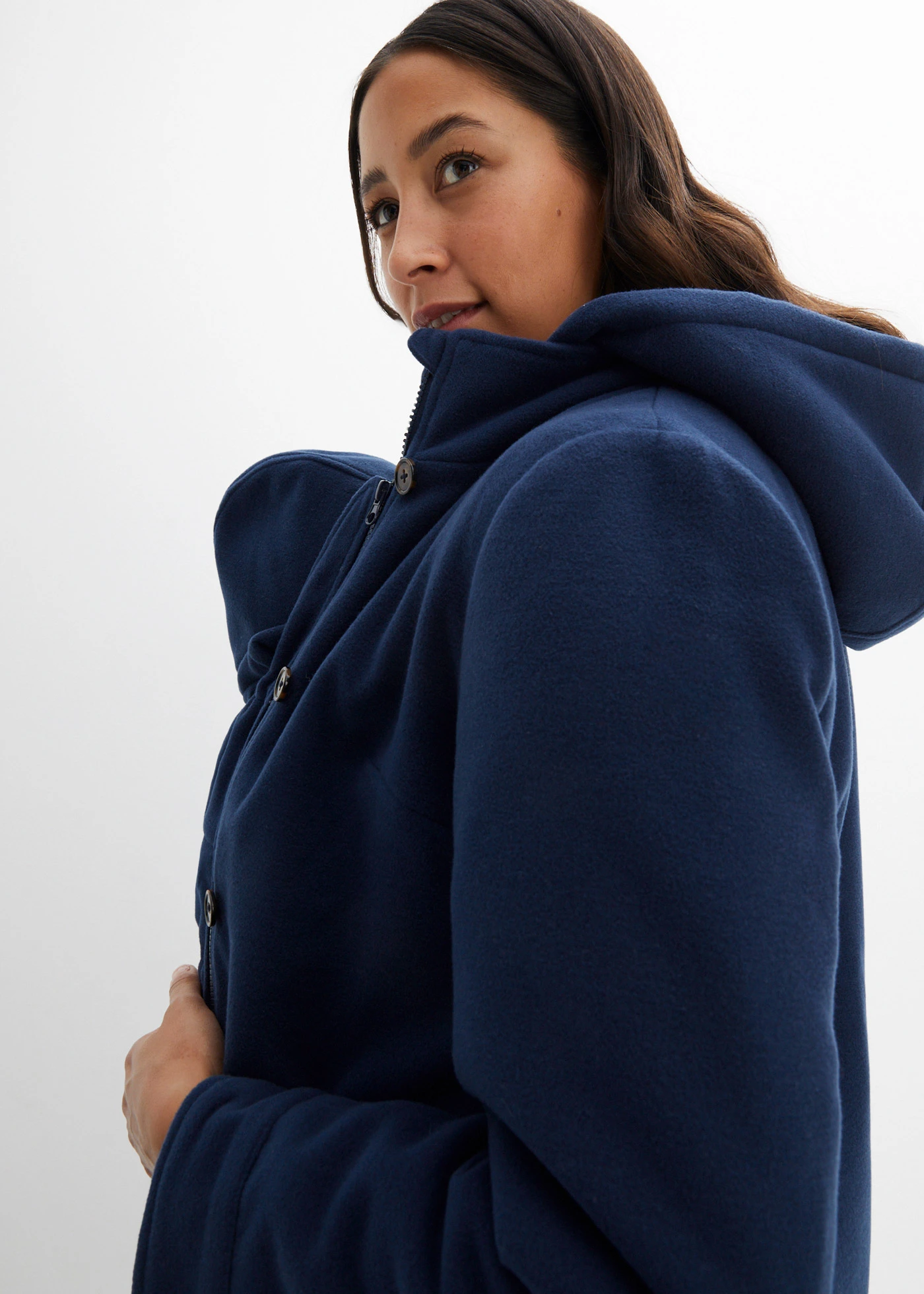 Lange zwangerschapsjas • donkerblauw • bonprix online shop