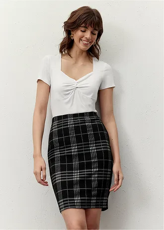 Mini-jupe en tartan • noir carreaux • Boutique bonprix
