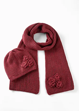 Écharpe et bonnet (ens. 2 pces) • rouge érable • Boutique bonprix