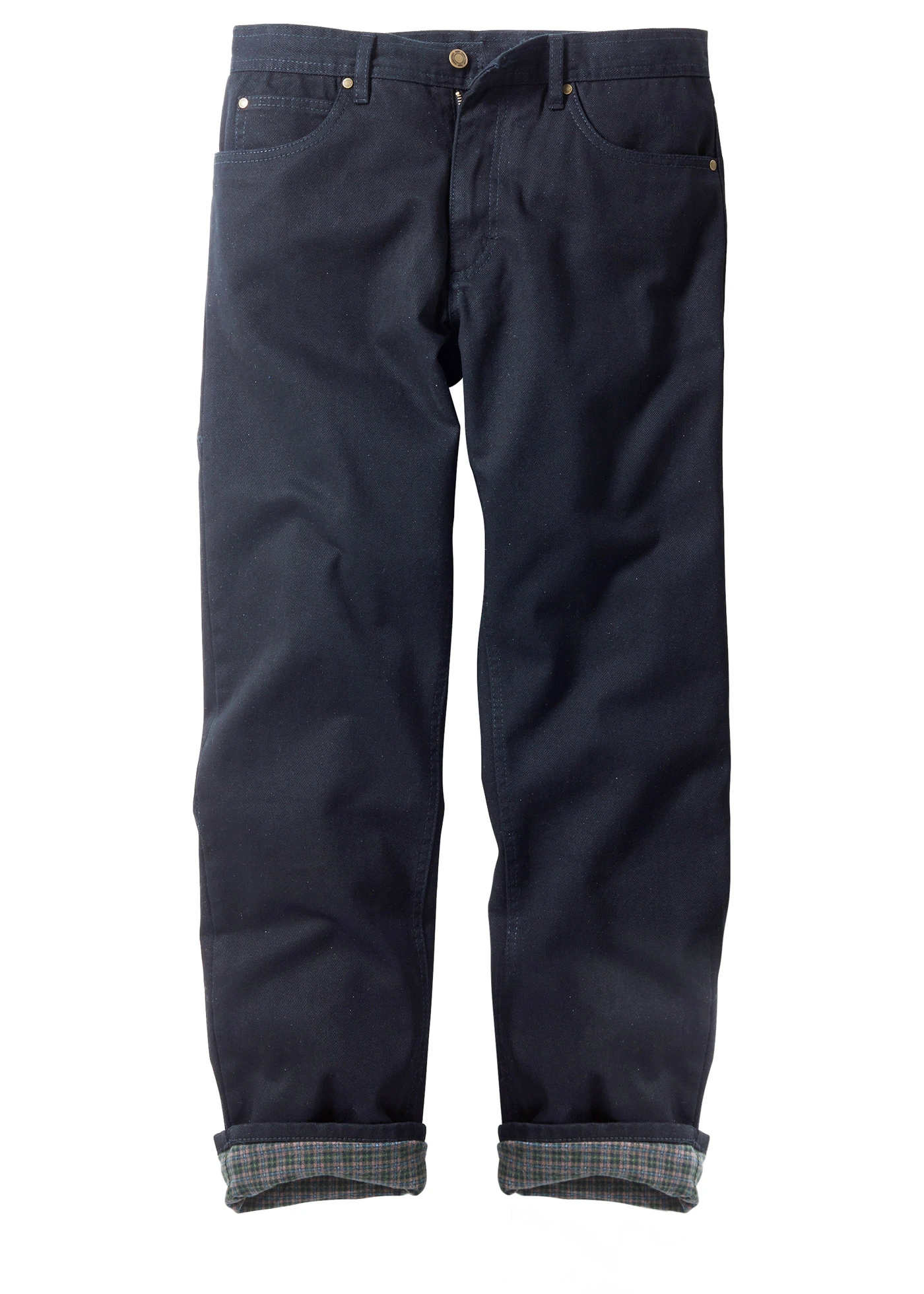 Termo džíny Classic Fit, Straight, s hebkou flanelovou podšívkou • černý denim • bonprix obchod