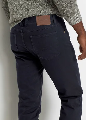 Classic Fit thermo-farmer puha flanel béléssel, Straight • fekete denim • bonprix áruház