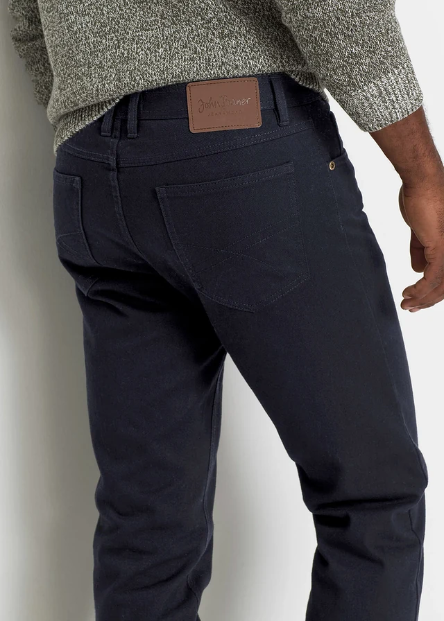 Jean droit, coupe classique, doublure chaude en flanelle • noir denim • product-page.page-title-suffix