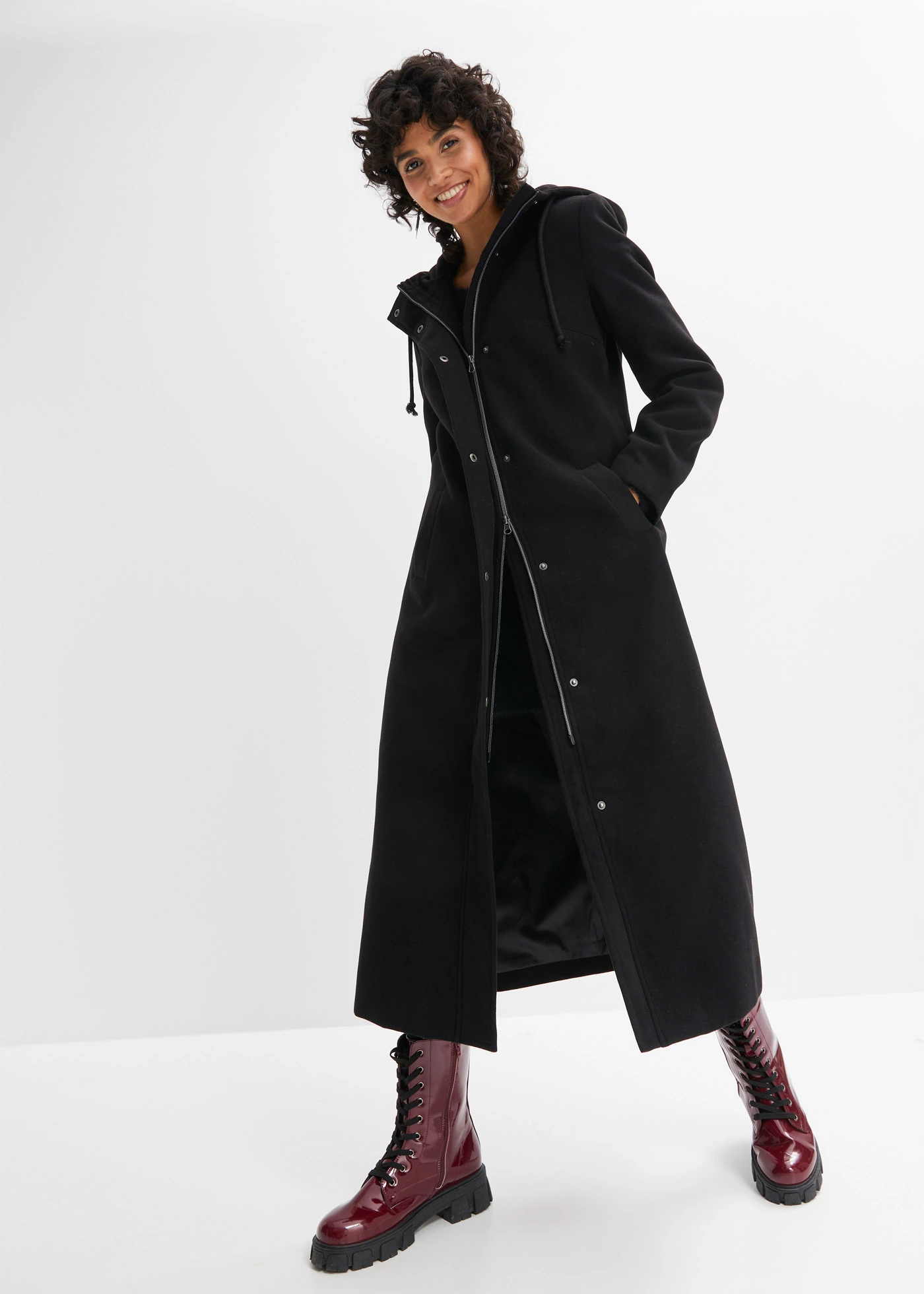 Manteau long • noir • Boutique bonprix