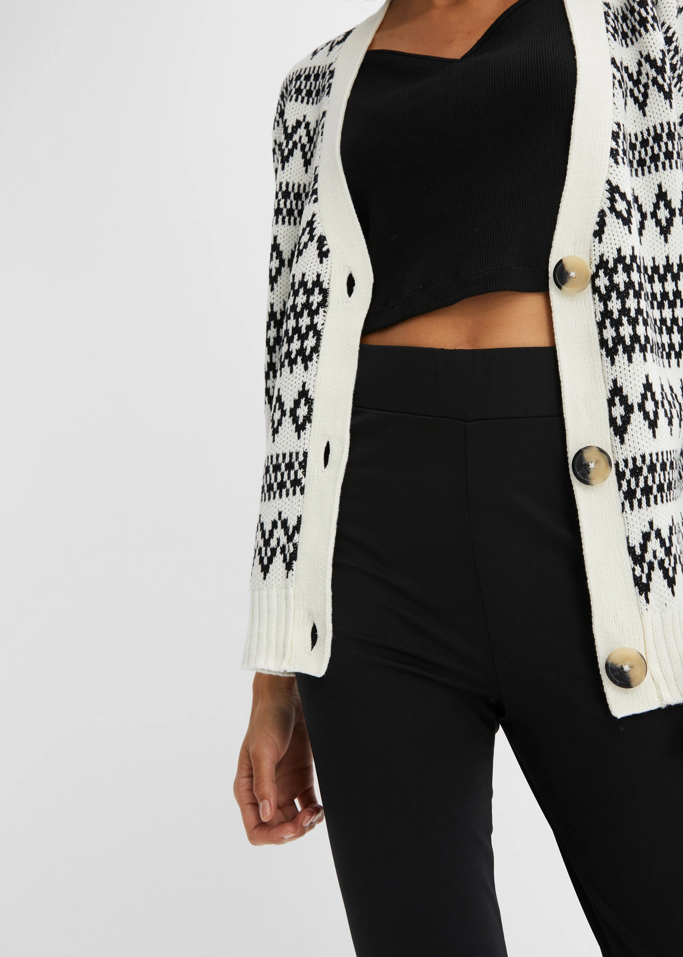 Termo legíny High Waist, s širokou  pohodlnou pasovkou • černá • bonprix obchod