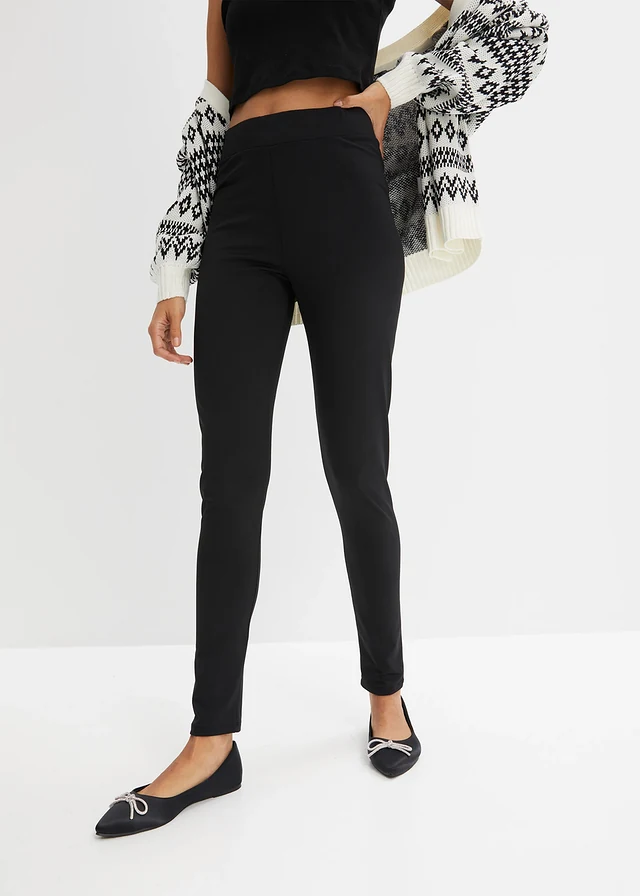 High waist thermolegging met brede comfortband • zwart • bonprix online shop