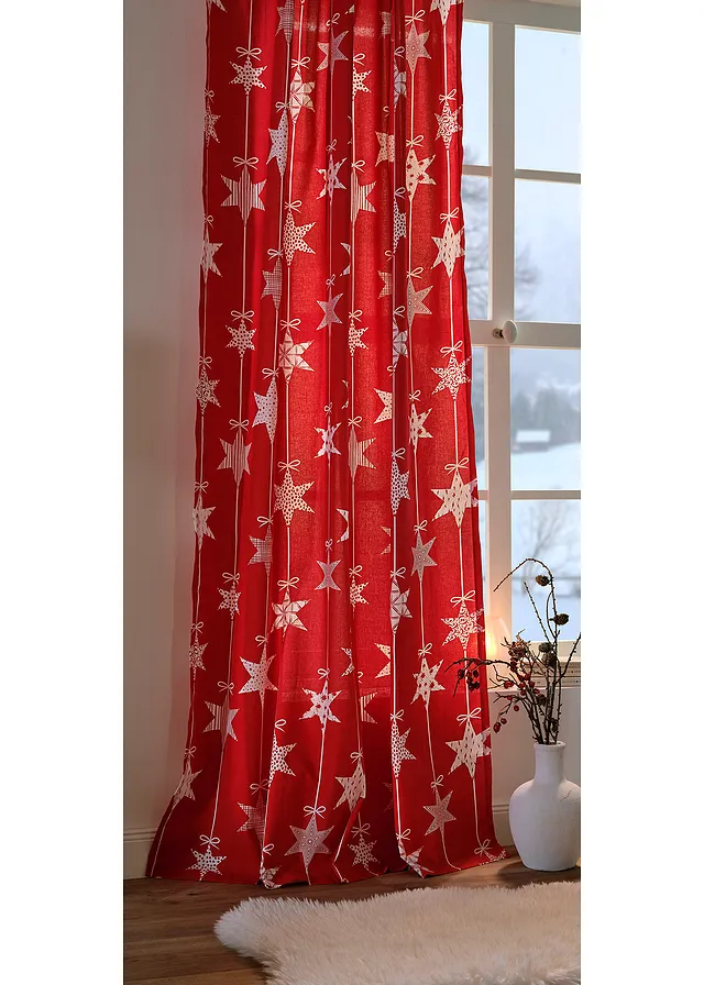 Draperie cu steluţe şi bentiţă de legare (1buc.)