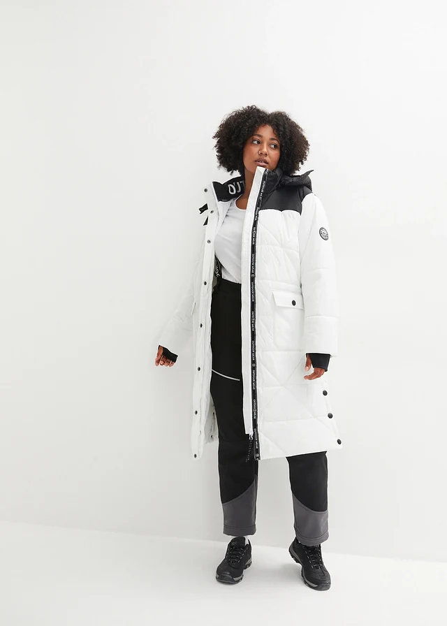 Waterafstotende skibroek van softshell met stretch, straight, Kleur: zwart