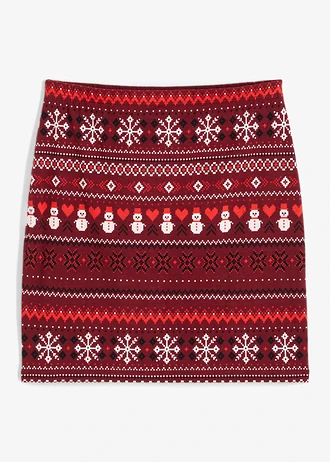 Jupe en coton extensible à imprimé norvégien
