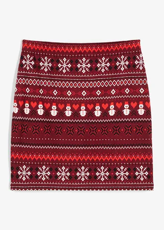 Jupe en coton extensible à imprimé norvégien