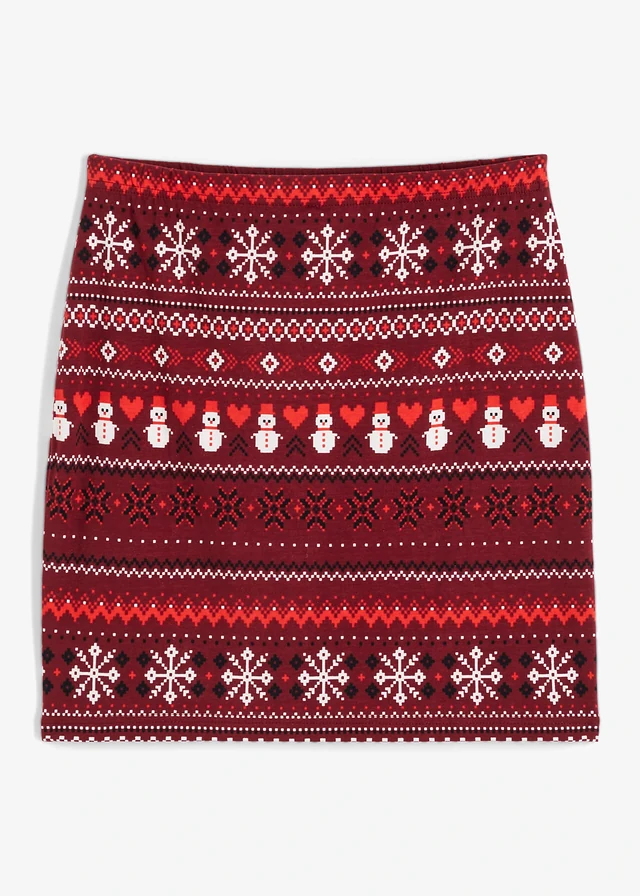 Jupe en coton extensible à imprimé norvégien
