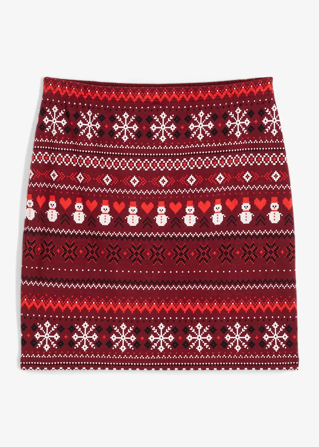 Minisukně s norským vzorem, ze směsi bavlny a elastanu