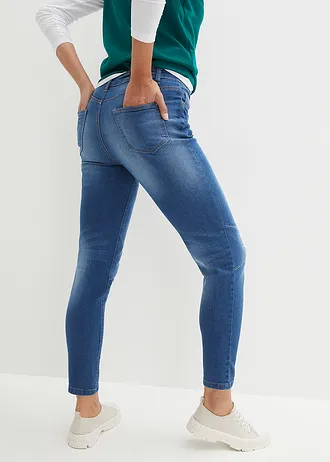 Stretch boyfriend jeans • middenblauw used • bonprix online shop