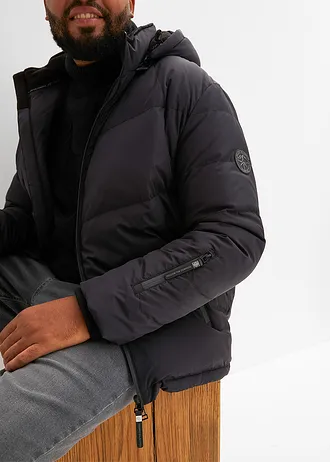 waterafstotend echt donsjack met Bionic-coating • zwart plus size • bonprix online shop