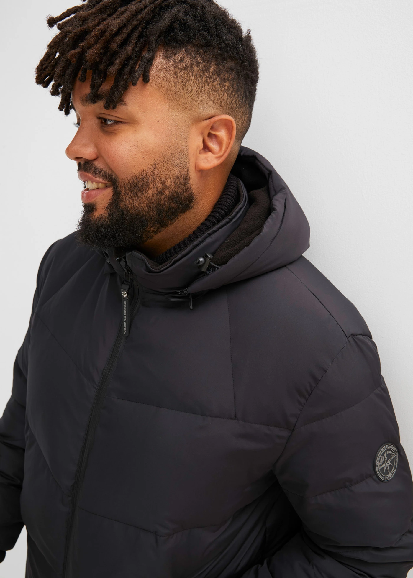 waterafstotend echt donsjack met Bionic-coating • zwart plus size • bonprix online shop