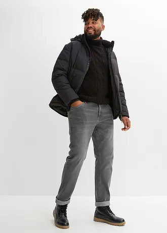 waterafstotend echt donsjack met Bionic-coating • zwart plus size • bonprix online shop