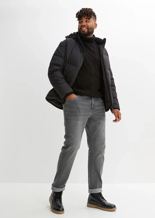 Doudoune en duvet véritable avec traitement déperlant Bionic Finish, Couleur: noir