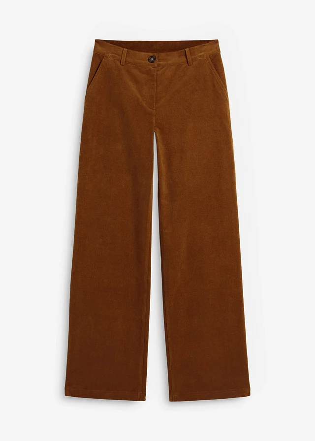Pantalon en velours de coton côtelé extensible • cognac • Boutique bonprix