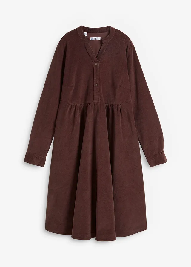 Šaty z bavlněného manšestru • hnědá terakota • bonprix obchod