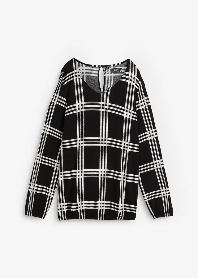 Bluză cu mâneci lungi şi tiv elastic