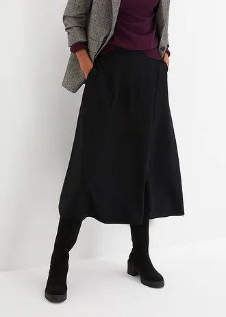 Midi sukně z materiálu Punto di Roma • černá • bonprix obchod