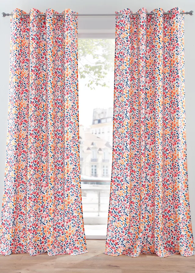 Draperie microfibre, print floral (1buc.)