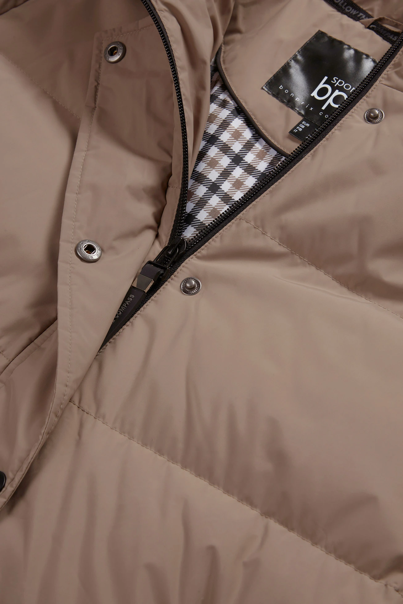 Doudoune imperméable à doublure imprimée • taupe • Boutique bonprix