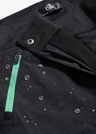 Funkciós nadrág komfort derékpánttal, vízlepergető • fekete • bonprix áruház