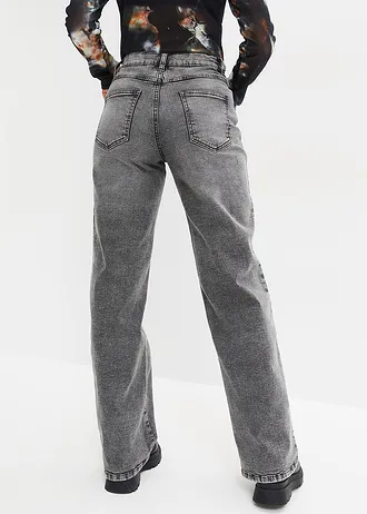 Marlene Dietrich jeans met studs • grey denim • bonprix online shop