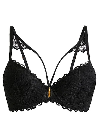 Vyztužená podprsenka s kosticemi a recyklovaným polyamidem • černá • bonprix obchod