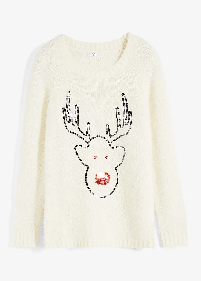 Vianočný pulóver s flitrami Sob