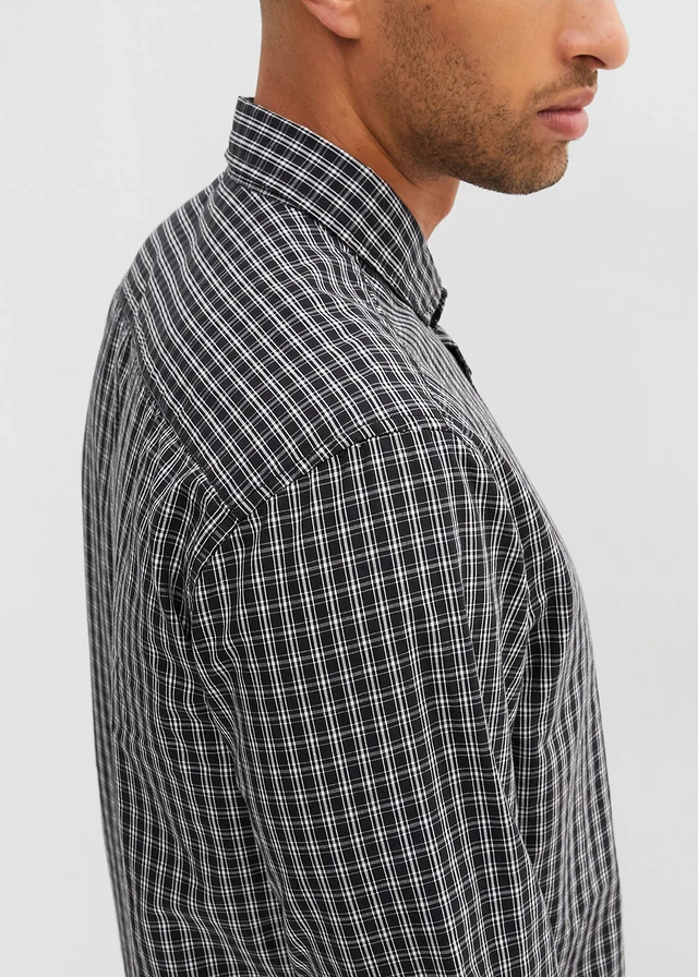 Chemise pro 100% coton, Regular • noir/blanc carreaux • product-page.page-title-suffix