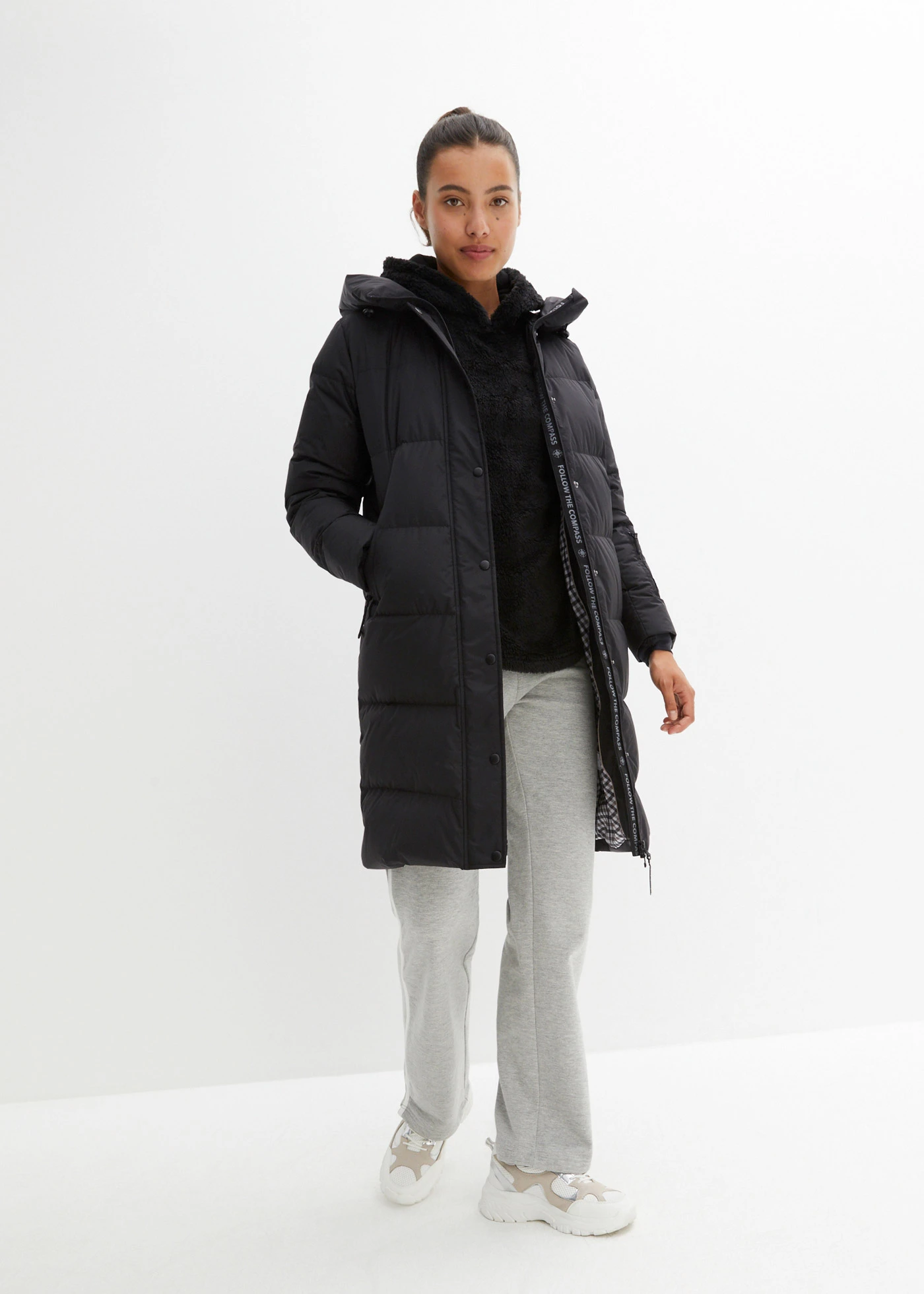 Doudoune imperméable à doublure imprimée • noir • Boutique bonprix