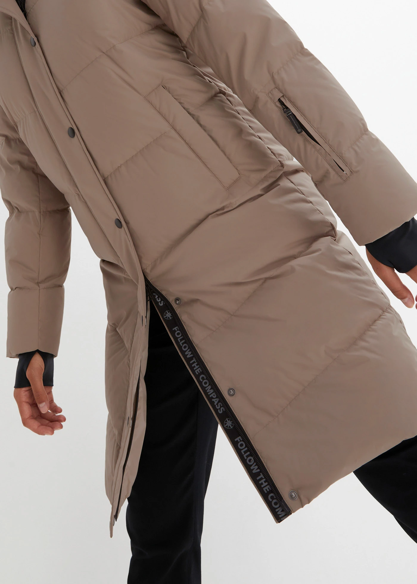 Doudoune imperméable à doublure imprimée • taupe • Boutique bonprix