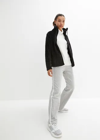 Bunda z medvídkového flísu, barva: černá