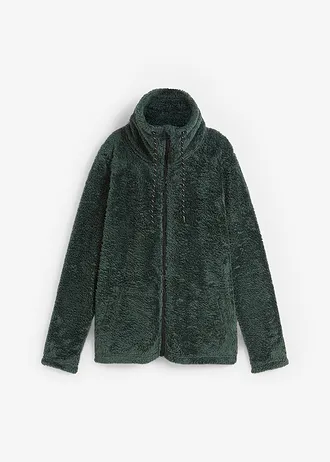 Teddy fleece vest, Kleur: schaduwgroen