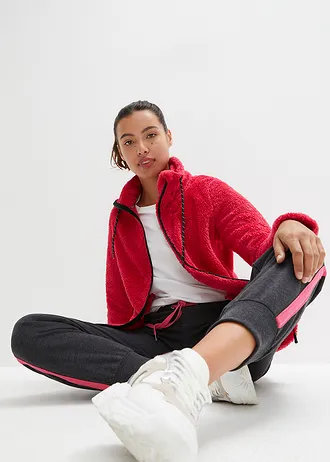 Bunda z medvídkového flísu • červenopink • bonprix obchod