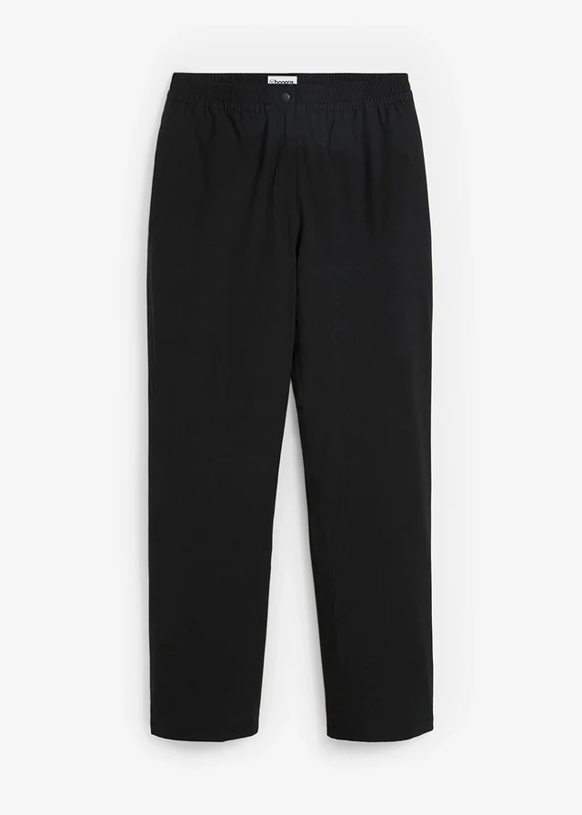 Pantalon chaud avec doublure polaire et taille élastiquée, imperméable, Couleur: noir