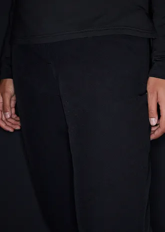Pantalon chaud avec doublure polaire et taille élastiquée, imperméable • noir • Boutique bonprix