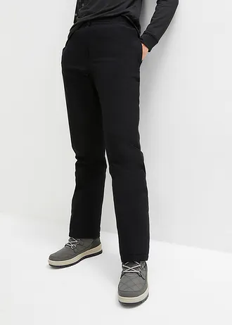 Pantalon chaud avec doublure polaire et taille élastiquée, imperméable • noir • Boutique bonprix