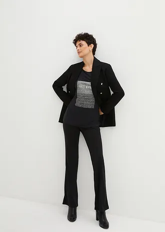 Lange blazer, Kleur: zwart